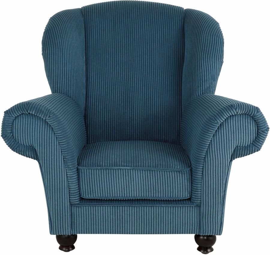 Home affaire Fauteuil King Henry hoge fauteuil oorkussen met casual bekleding binnenvering en losse sierkussens (set) - Foto 2