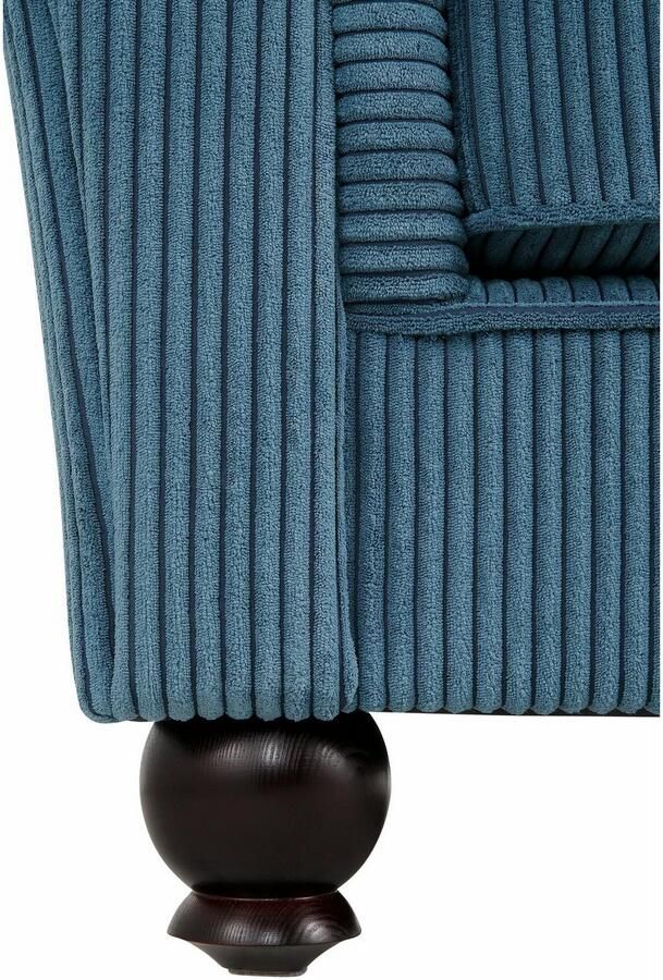 Home affaire Fauteuil King Henry hoge fauteuil oorkussen met casual bekleding binnenvering en losse sierkussens (set) - Foto 4