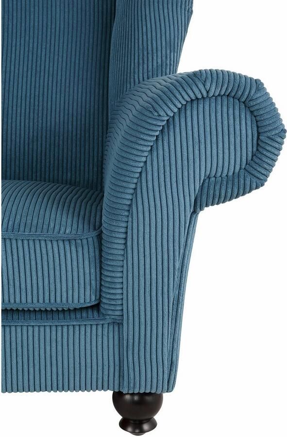 Home affaire Fauteuil King Henry hoge fauteuil oorkussen met casual bekleding binnenvering en losse sierkussens (set) - Foto 5