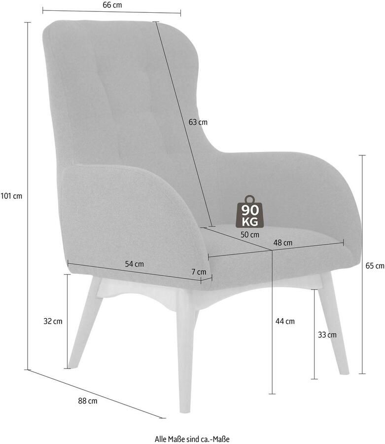 Home affaire Fauteuil Leonarda fijne quilten in de rug