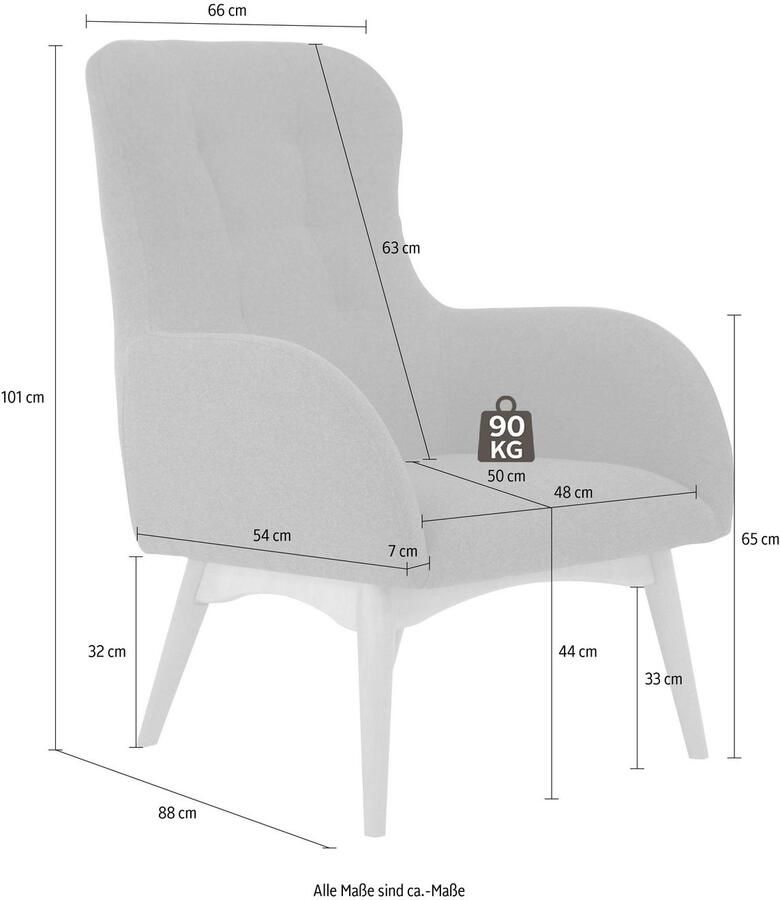 Home affaire Fauteuil Leonarda fijne quilten in de rug