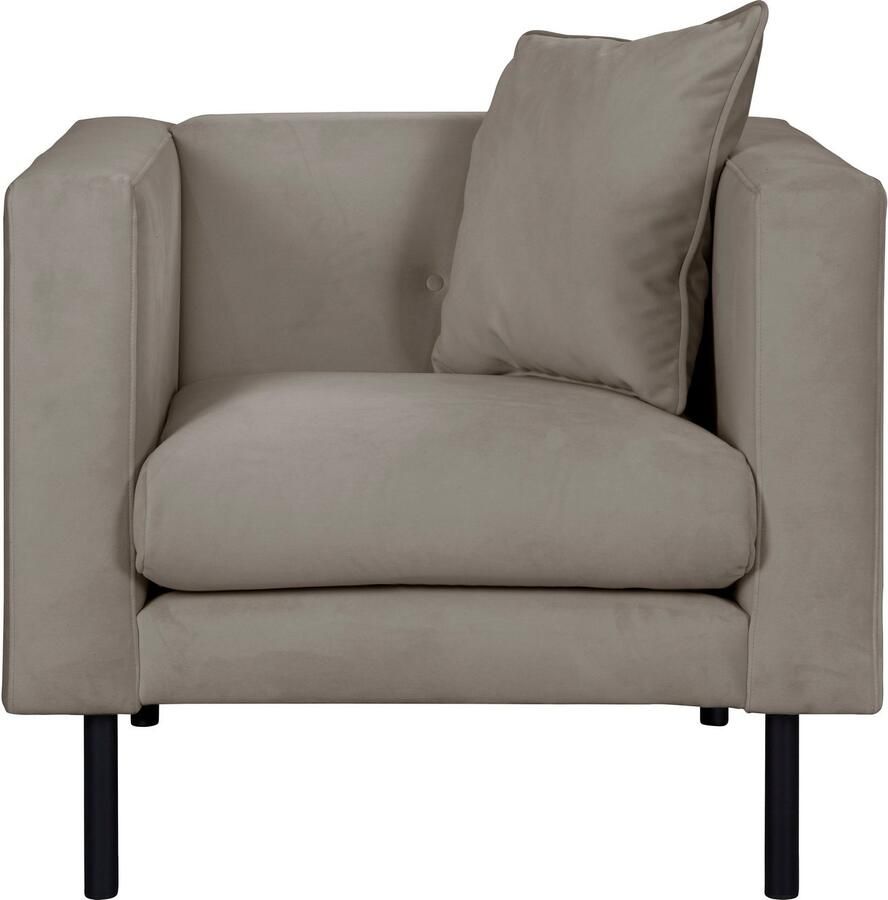 Home affaire Fauteuil Lillibeth cocktailsstoel loungesstoel afmetingen B D H: 90 74 83 cm Sierkussen als tweezijdig te gebruiken kussen 45x45 cm in fluwelige look of cord - Foto 2