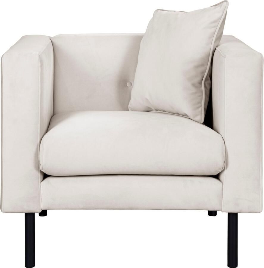 Home affaire Fauteuil Lillibeth cocktailsstoel loungesstoel afmetingen B D H: 90 74 83 cm Sierkussen als tweezijdig te gebruiken kussen 45x45 cm in fluwelige look of cord