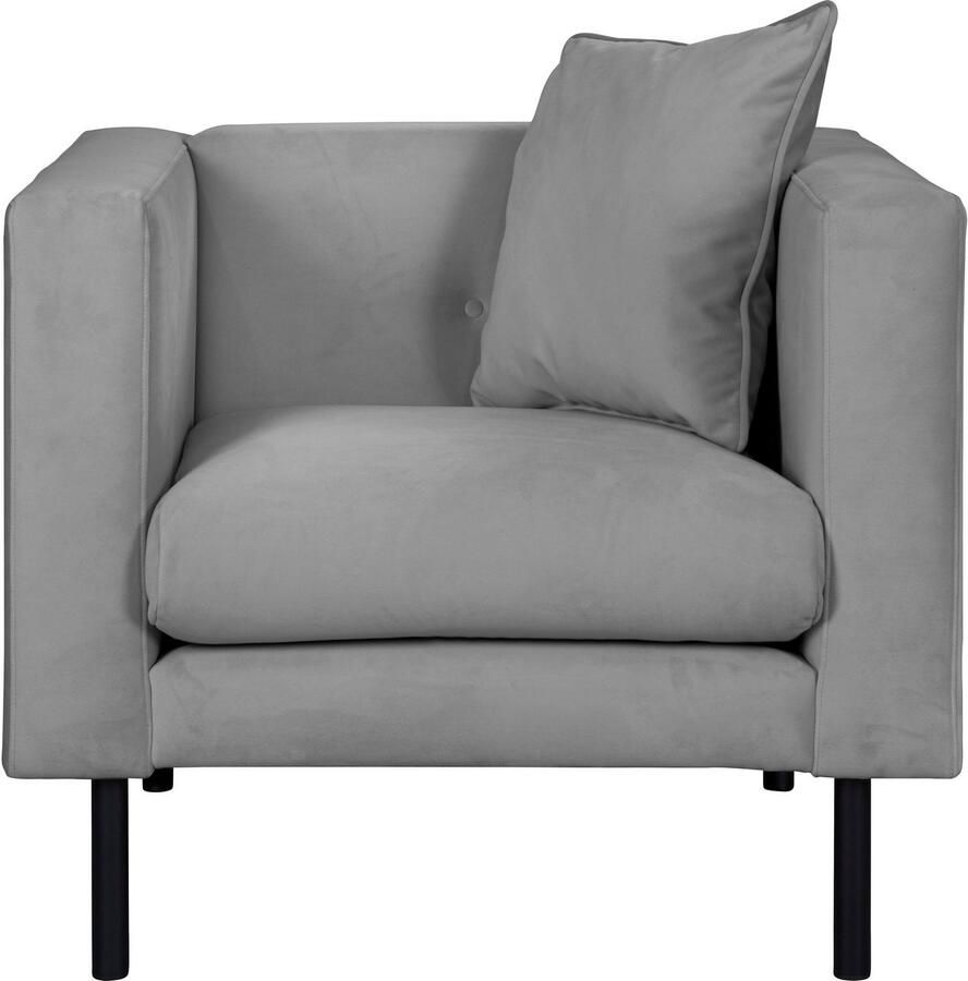 Home affaire Fauteuil Lillibeth cocktailsstoel loungesstoel afmetingen B D H: 90 74 83 cm Sierkussen als tweezijdig te gebruiken kussen 45x45 cm in fluwelige look of cord - Foto 2