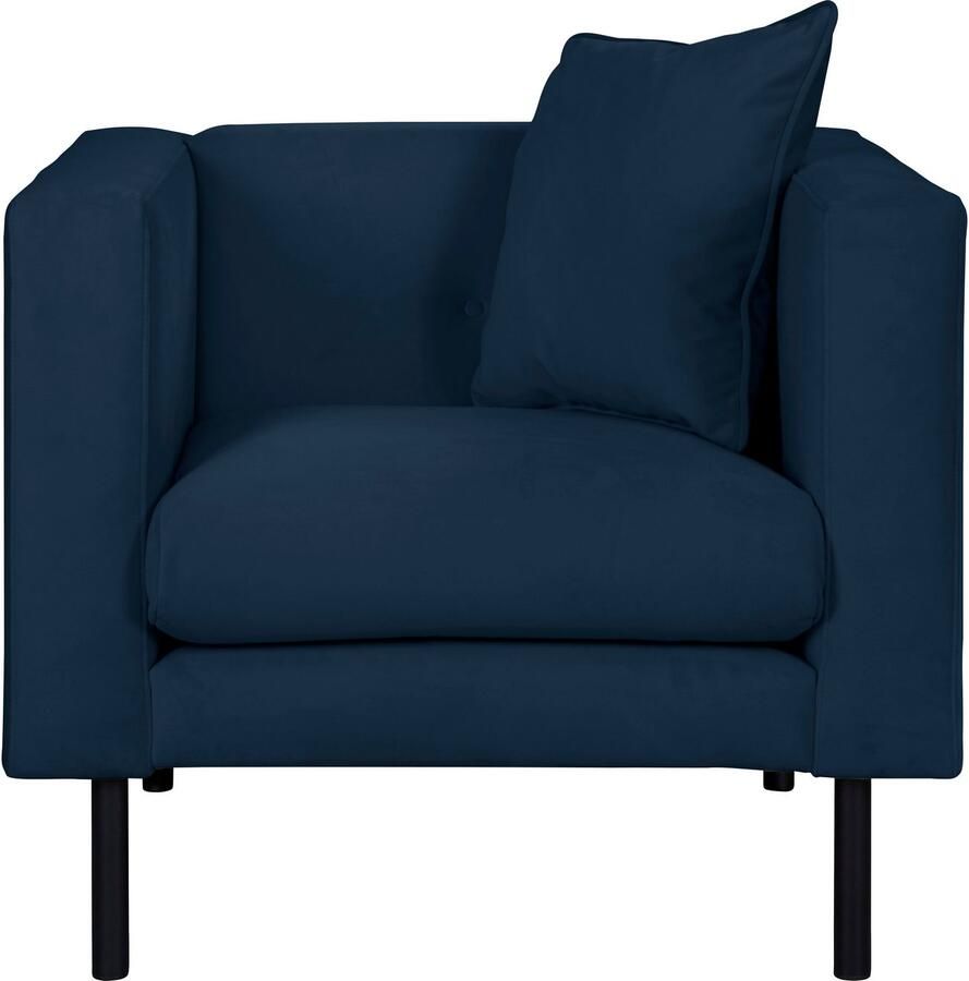 Home affaire Fauteuil Lillibeth cocktailsstoel loungesstoel afmetingen B D H: 90 74 83 cm Sierkussen als tweezijdig te gebruiken kussen 45x45 cm in fluwelige look of cord - Foto 2