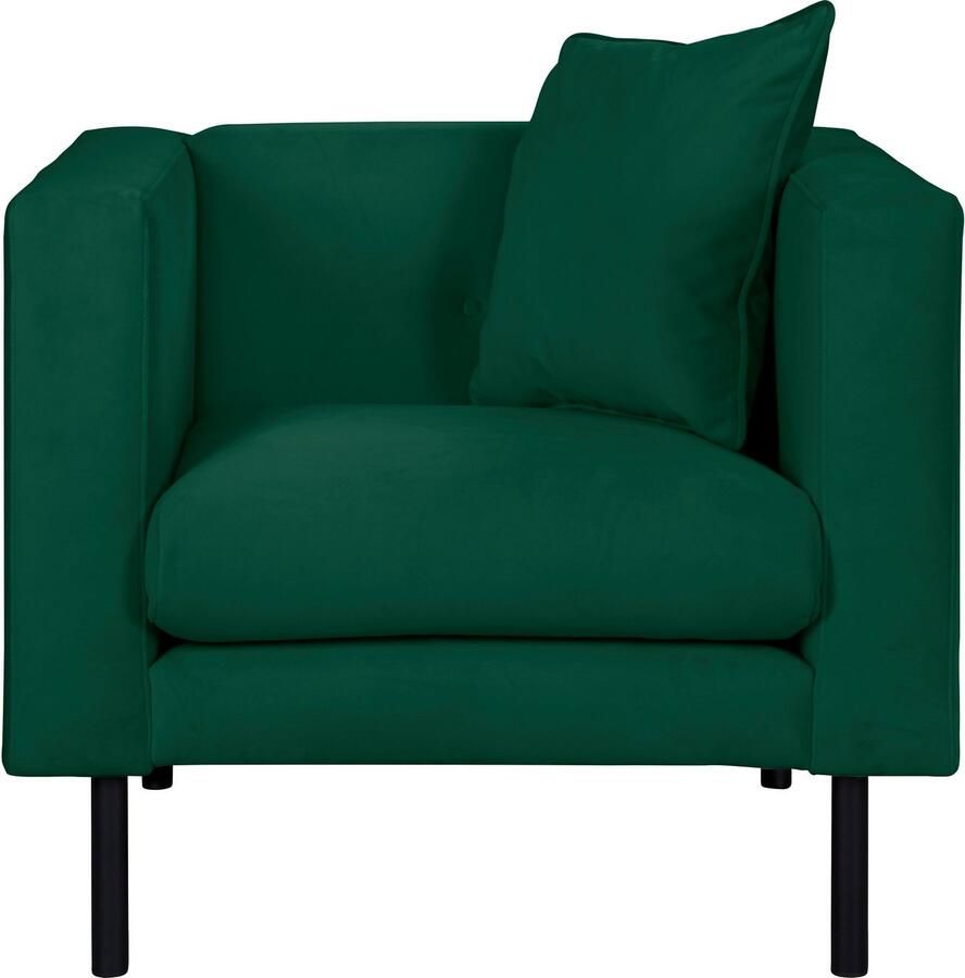Home affaire Fauteuil Lillibeth cocktailsstoel loungesstoel afmetingen B D H: 90 74 83 cm Sierkussen als tweezijdig te gebruiken kussen 45x45 cm in fluwelige look of cord - Foto 2