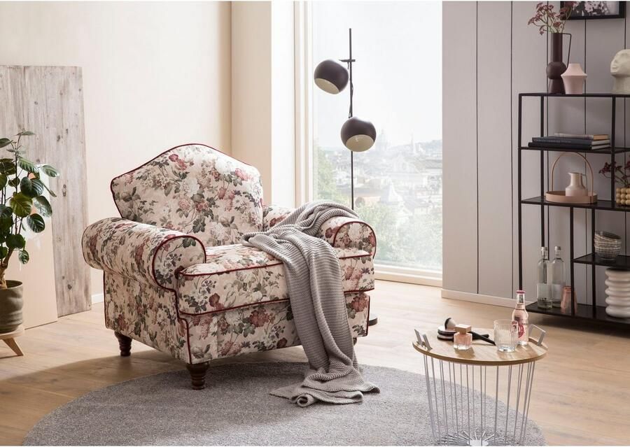 Home affaire Fauteuil LUCIENNE met gedraaide houten poten - Foto 8
