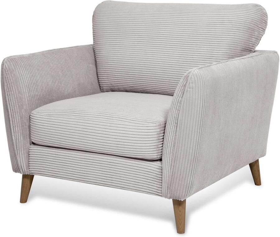 Home affaire Fauteuil Marseille Massief houten poten eiken landhuisstijl golfvering - Foto 4