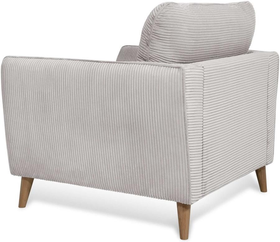 Home affaire Fauteuil Marseille Massief houten poten eiken landhuisstijl golfvering - Foto 3