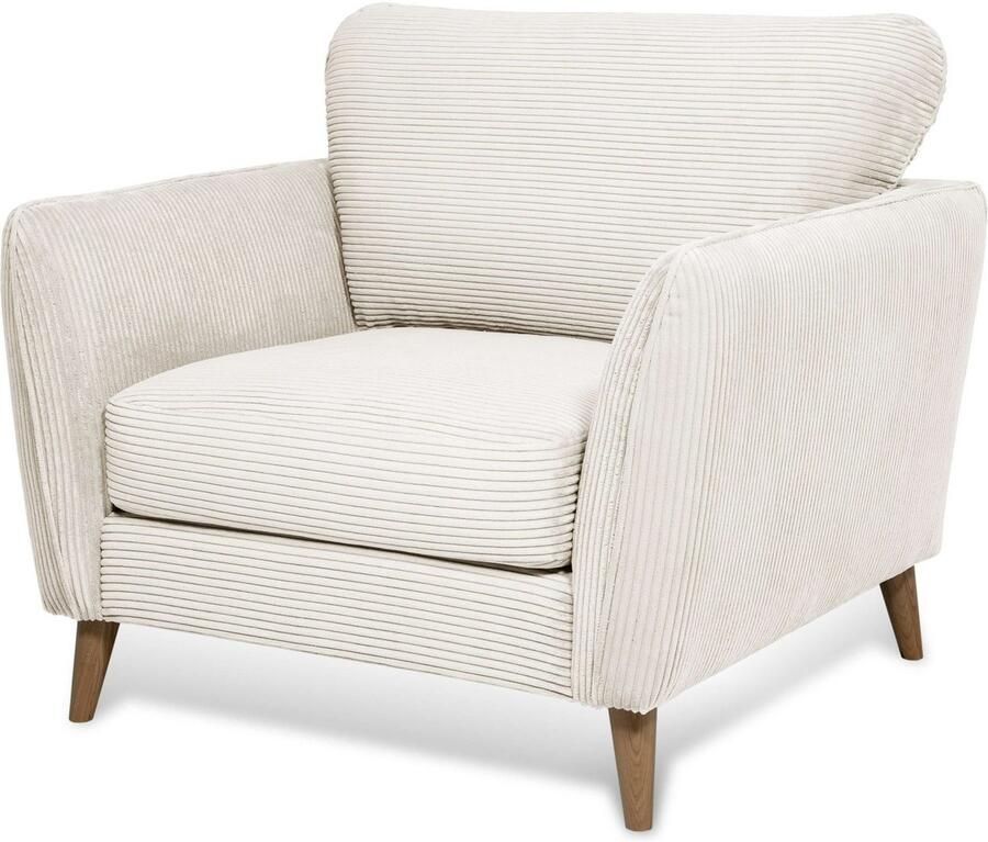 Home affaire Fauteuil Marseille Massief houten poten eiken landhuisstijl golfvering - Foto 5