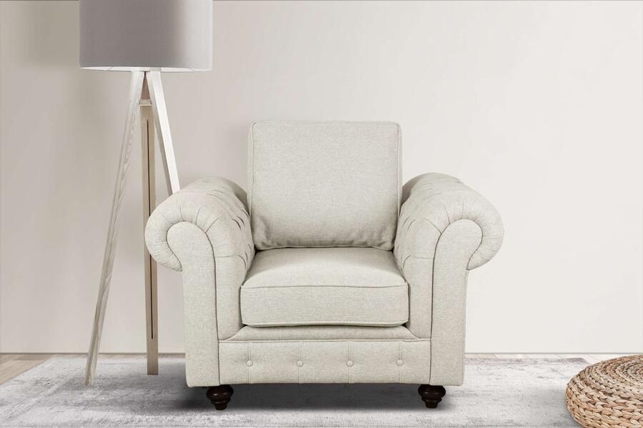 Home affaire Fauteuil MENDITTE Knoopstiksels op armleuningen en voorste lijst hoge kwaliteit - Foto 6