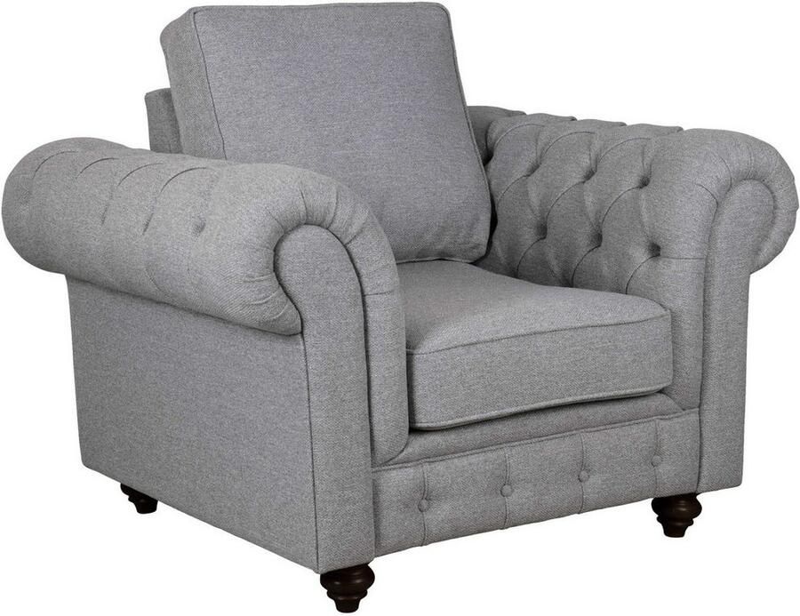 Home affaire Fauteuil MENDITTE Knoopstiksels op armleuningen en voorste lijst hoge kwaliteit - Foto 3