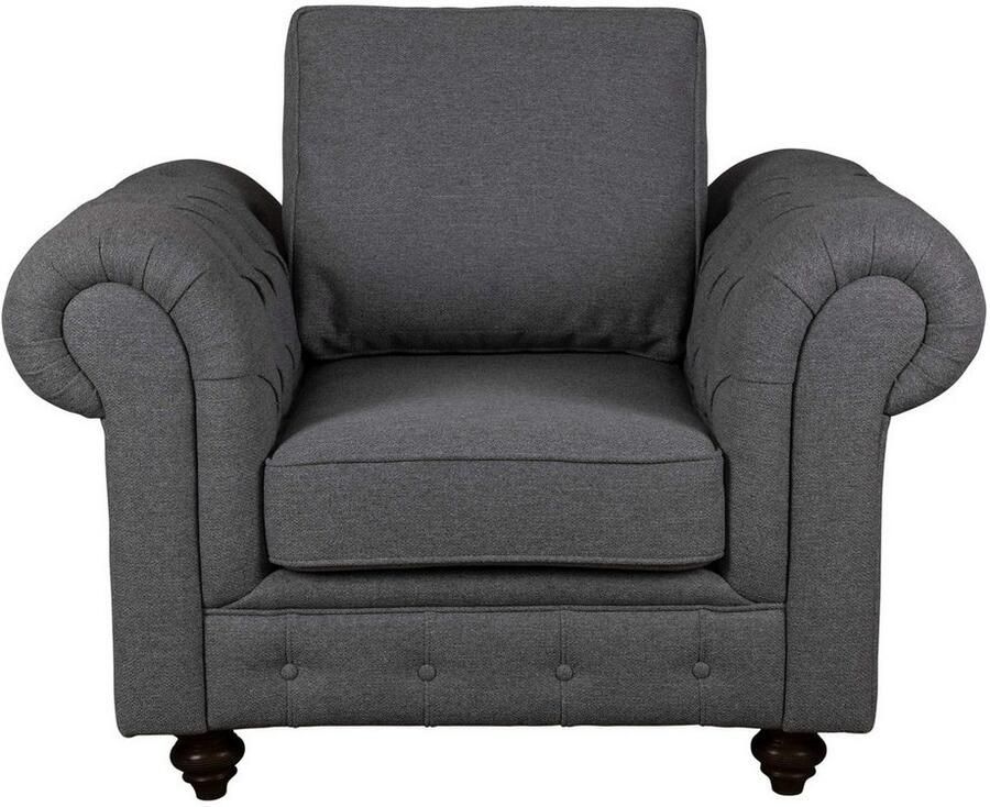 Home affaire Fauteuil MENDITTE Knoopstiksels op armleuningen en voorste lijst hoge kwaliteit - Foto 2