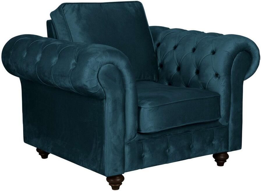 Home affaire Fauteuil MENDITTE Knoopstiksels op armleuningen en voorste lijst hoge kwaliteit - Foto 3