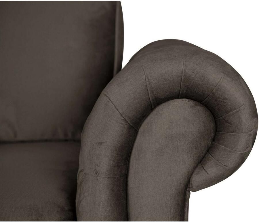 Home affaire 2-zitsbank MENDITTE Knoopstiksels in het armleuninggebied en aan de voorrand hoge kwaliteit