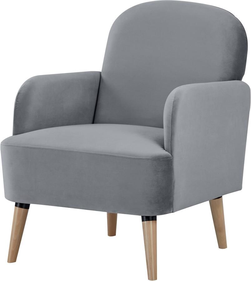 Home affaire Fauteuil NAFLA TV-stoel in fluweel en geweven stof - Foto 8