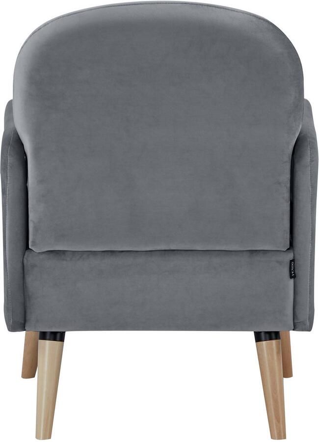 Home affaire Fauteuil NAFLA TV-stoel in fluweel en geweven stof - Foto 7