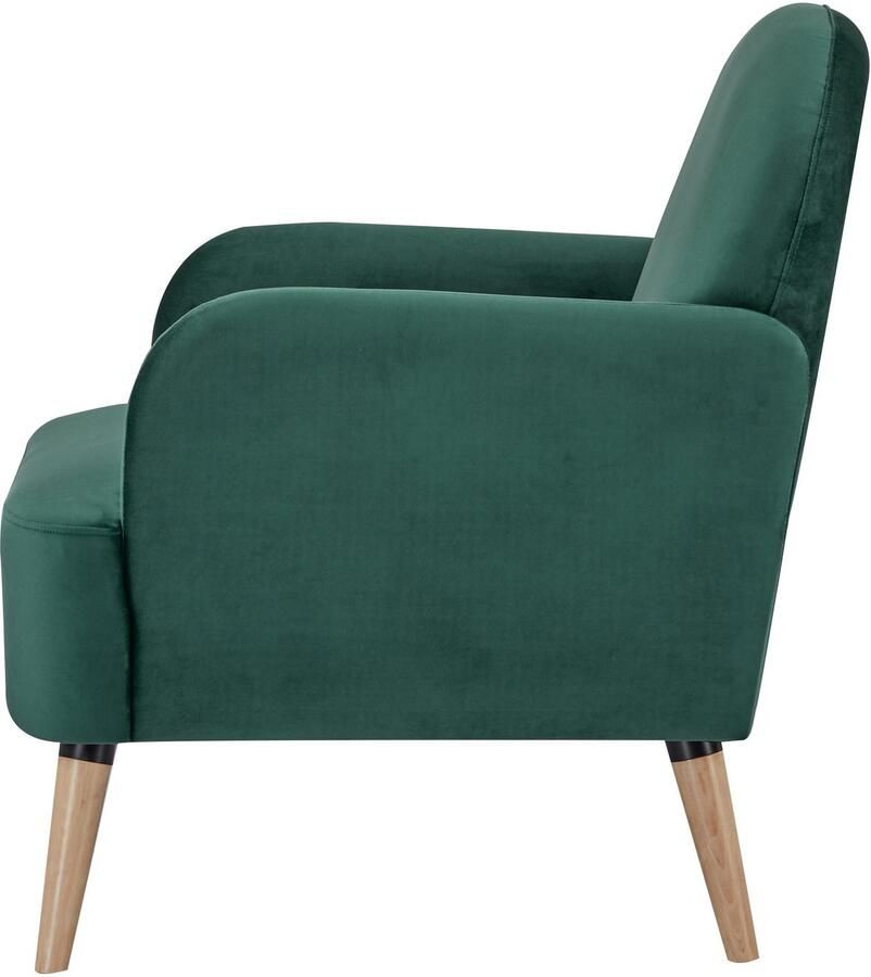 Home affaire Fauteuil NAFLA TV-stoel in fluweel en geweven stof - Foto 4