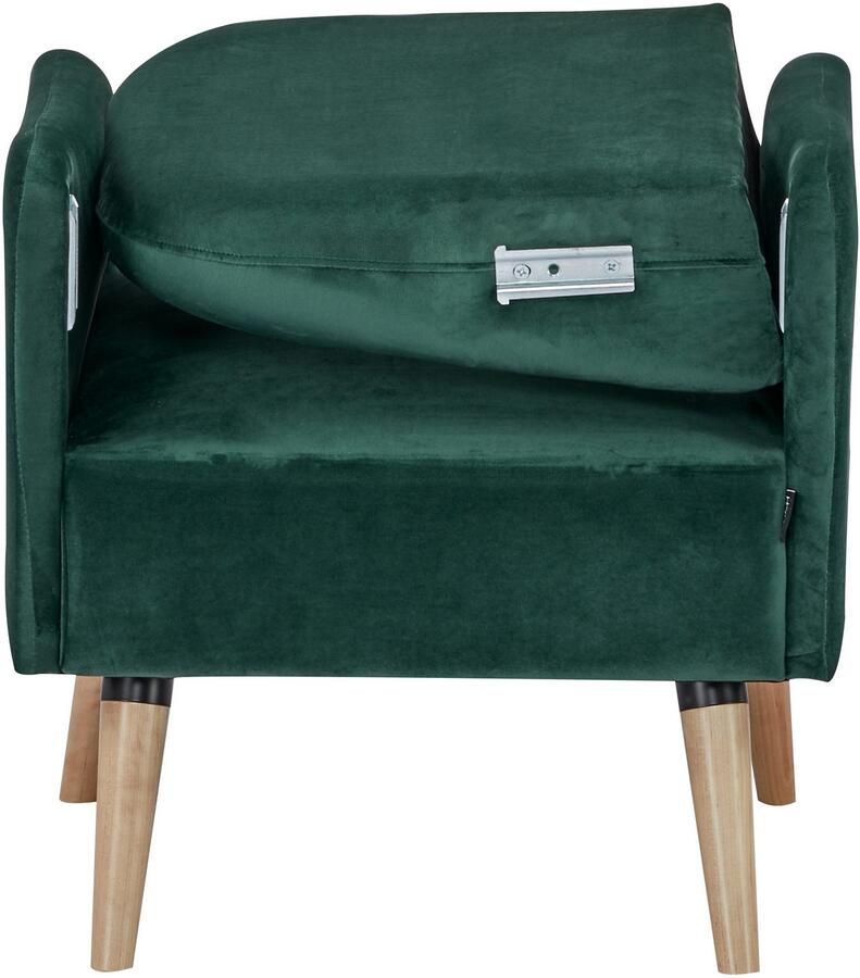 Home affaire Fauteuil NAFLA TV-stoel in fluweel en geweven stof - Foto 5