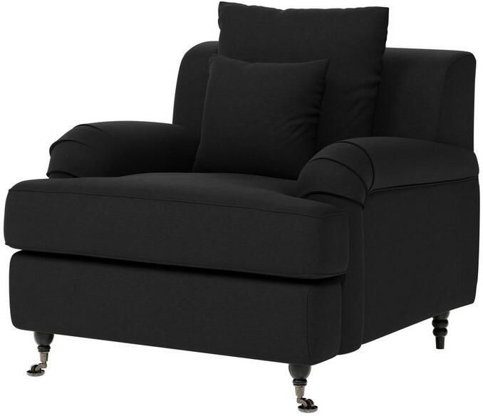 Home affaire Fauteuil NORIN twee soorten poten: voor wieltjes aan de achterkant houten poten - Foto 3