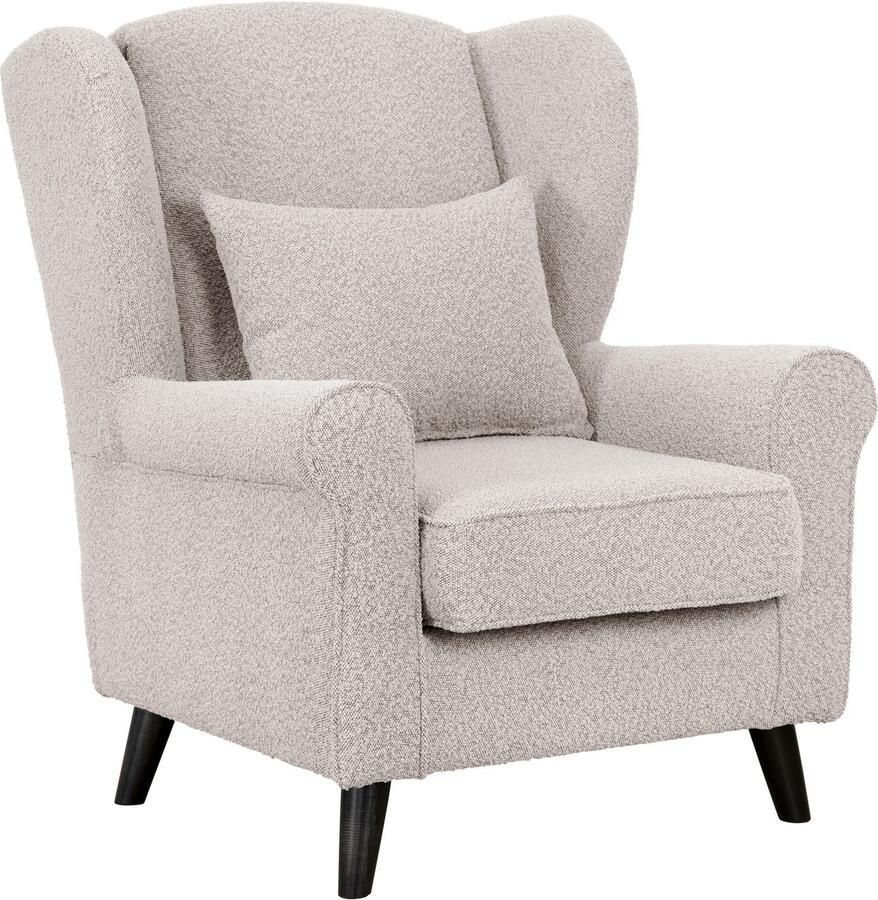 Home affaire Fauteuil Ohrensessel CHISTELLE optioneel met poef met golfondersteuning afmetingen: b d h: 81 87 99 cm - Foto 6