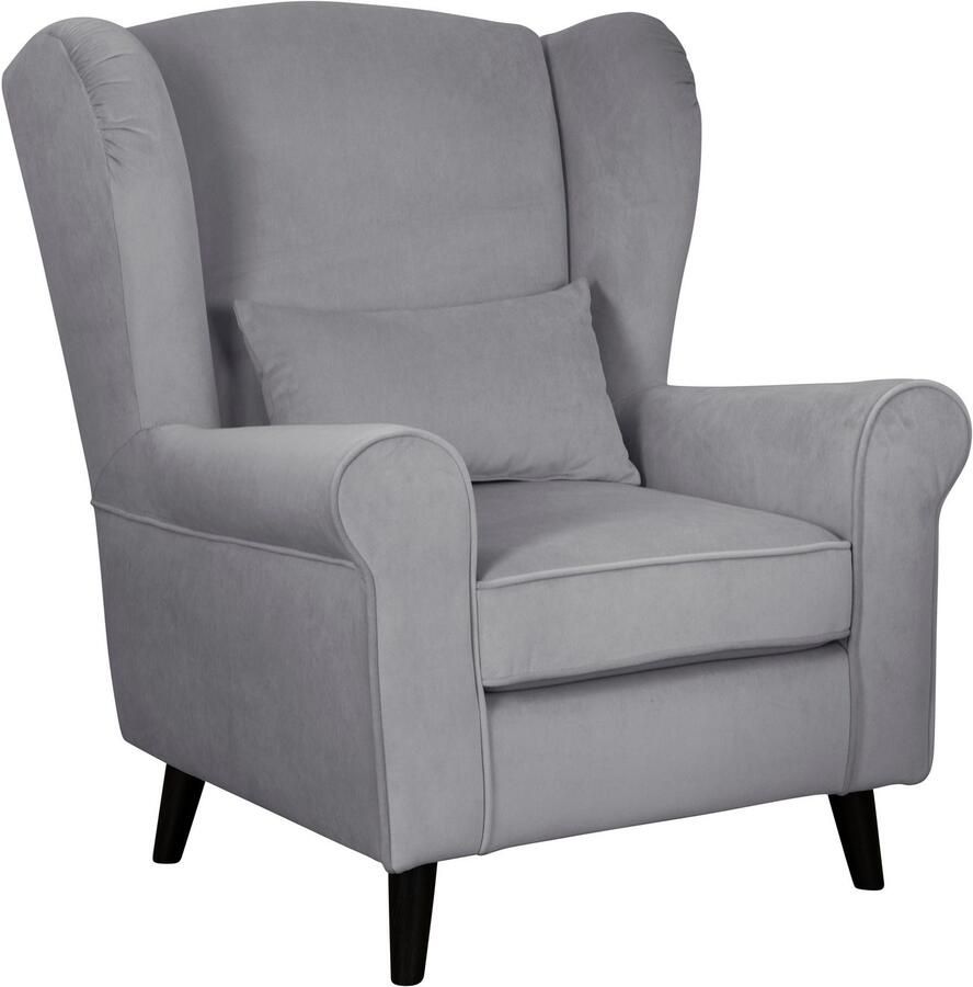 Home affaire Fauteuil Ohrensessel CHISTELLE optioneel met poef met golfondersteuning afmetingen: b d h: 81 87 99 cm - Foto 5