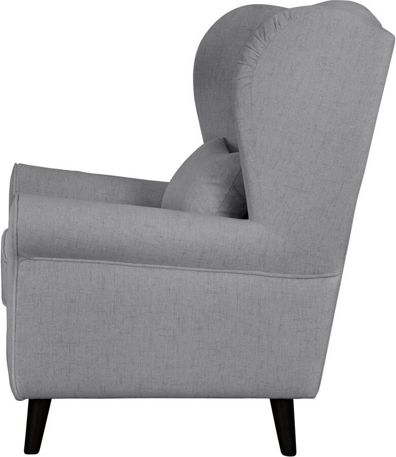 Home affaire Fauteuil Ohrensessel CHISTELLE optioneel met poef met golfondersteuning afmetingen: b d h: 81 87 99 cm - Foto 2