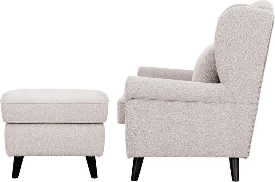 Home affaire Fauteuil Ohrensessel CHISTELLE optioneel met poef met golfondersteuning afmetingen: b d h: 81 87 99 cm - Foto 5