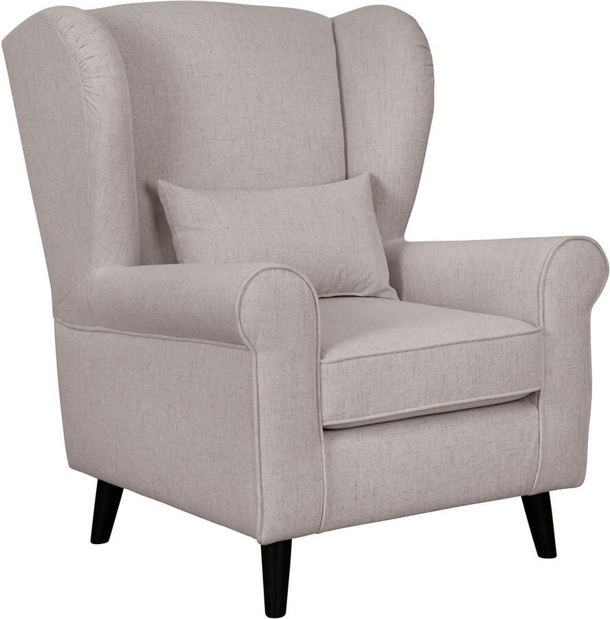 Home affaire Fauteuil Ohrensessel CHISTELLE optioneel met poef met golfondersteuning afmetingen: b d h: 81 87 99 cm - Foto 5