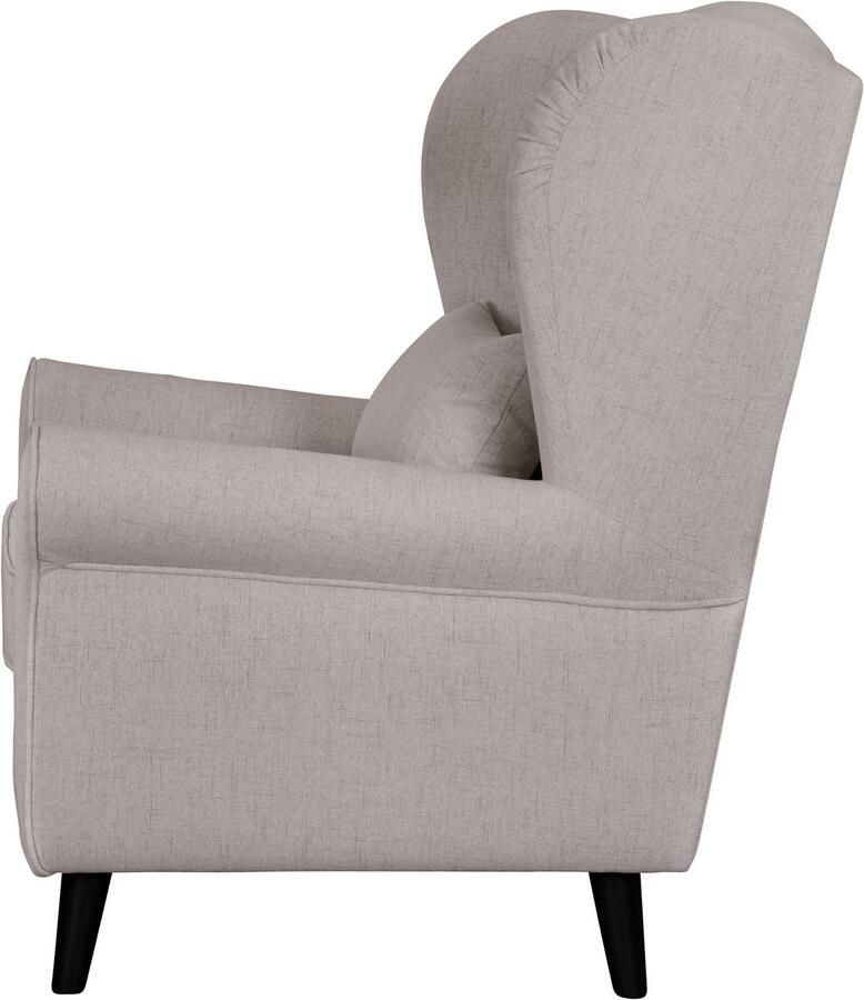 Home affaire Fauteuil Ohrensessel CHISTELLE optioneel met poef met golfondersteuning afmetingen: b d h: 81 87 99 cm - Foto 2
