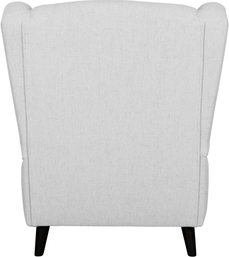 Home affaire Fauteuil Ohrensessel CHISTELLE optioneel met poef met golfondersteuning afmetingen: b d h: 81 87 99 cm