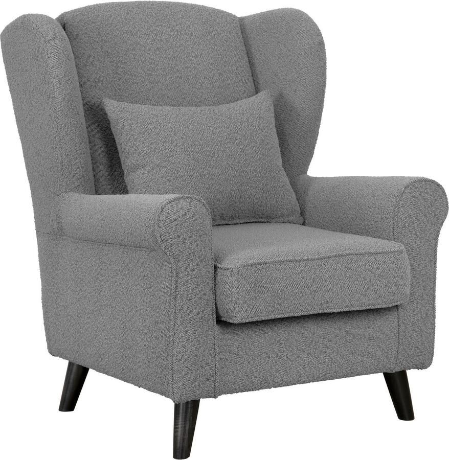 Home affaire Fauteuil Ohrensessel CHISTELLE optioneel met poef met golfondersteuning afmetingen: b d h: 81 87 99 cm - Foto 5