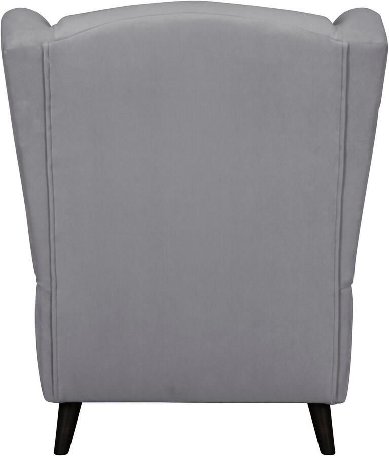 Home affaire Fauteuil Ohrensessel CHISTELLE optioneel met poef met golfondersteuning afmetingen: b d h: 81 87 99 cm - Foto 2