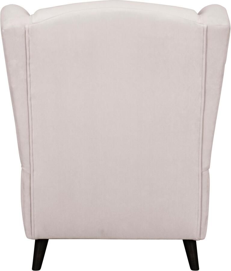 Home affaire Fauteuil Ohrensessel CHISTELLE optioneel met poef met golfondersteuning afmetingen: b d h: 81 87 99 cm - Foto 2