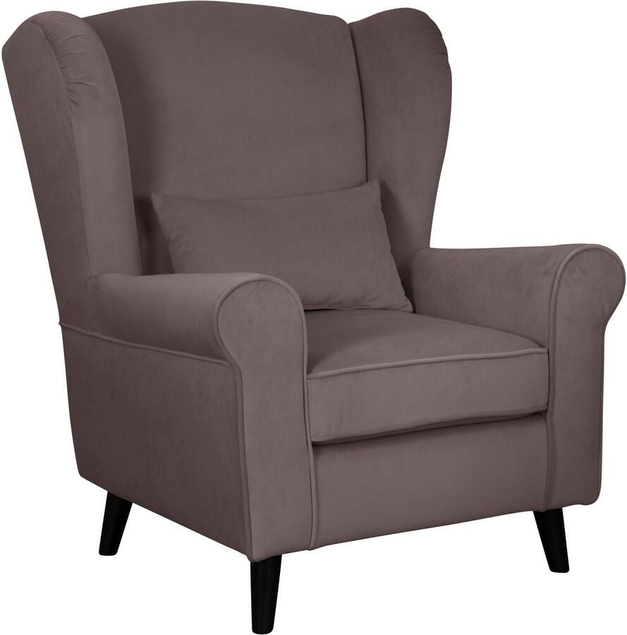 Home affaire Fauteuil Ohrensessel CHISTELLE optioneel met poef met golfondersteuning afmetingen: b d h: 81 87 99 cm - Foto 5