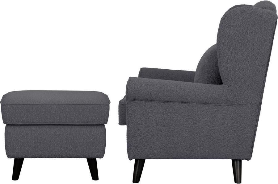 Home affaire Fauteuil Ohrensessel CHISTELLE optioneel met poef met golfondersteuning afmetingen: b d h: 81 87 99 cm - Foto 5
