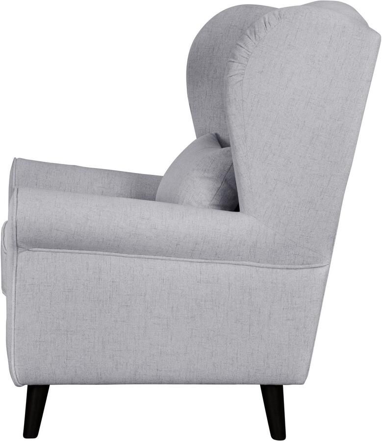 Home affaire Fauteuil Ohrensessel CHISTELLE optioneel met poef met golfondersteuning afmetingen: b d h: 81 87 99 cm - Foto 2