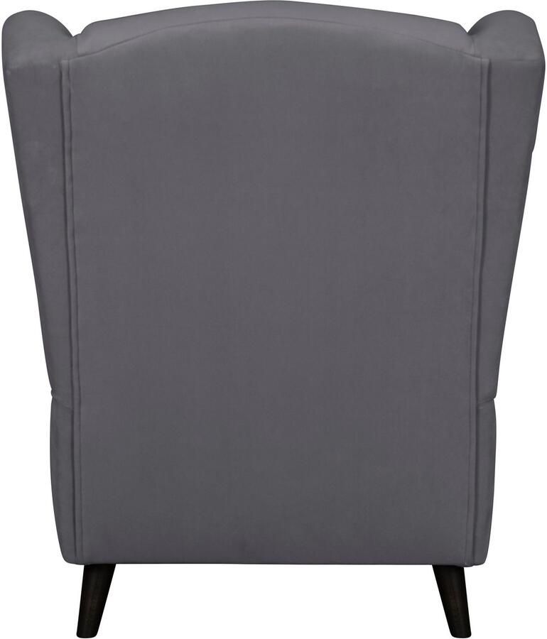 Home affaire Fauteuil Ohrensessel CHISTELLE optioneel met poef met golfondersteuning afmetingen: b d h: 81 87 99 cm - Foto 2
