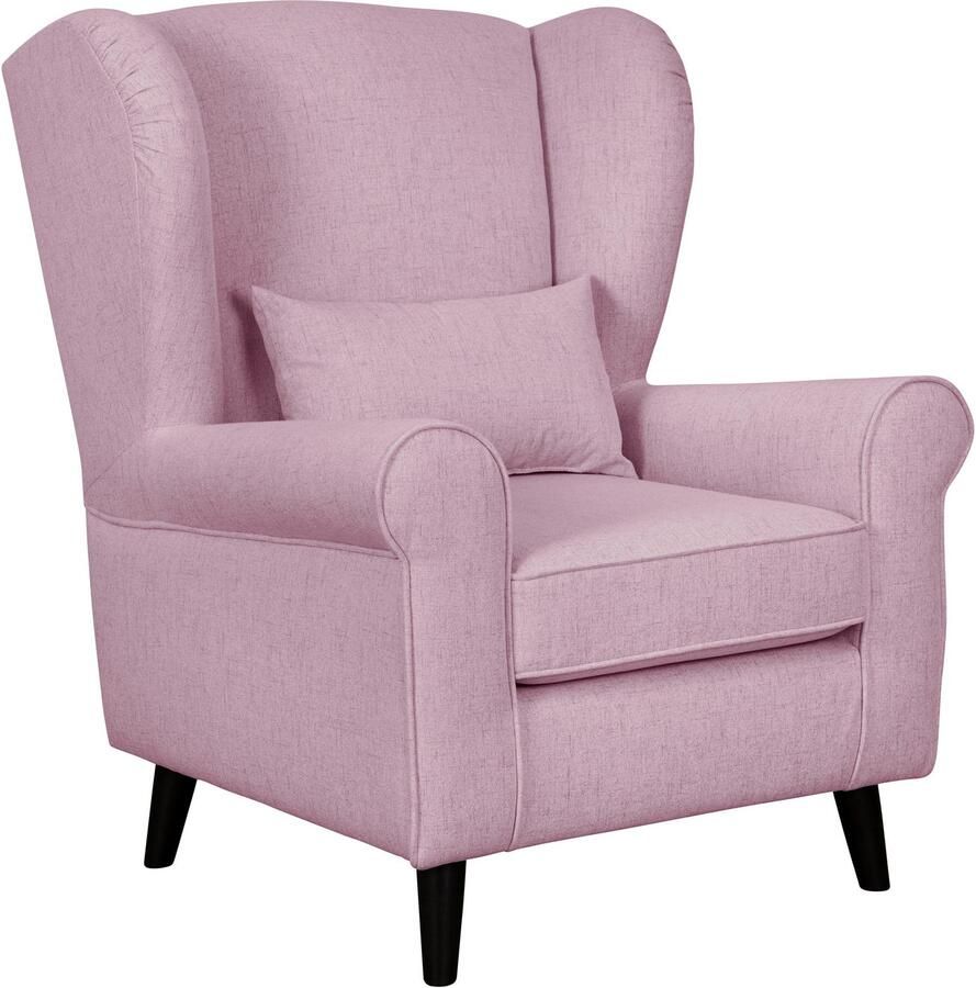 Home affaire Fauteuil Ohrensessel CHISTELLE optioneel met poef met golfondersteuning afmetingen: b d h: 81 87 99 cm - Foto 5
