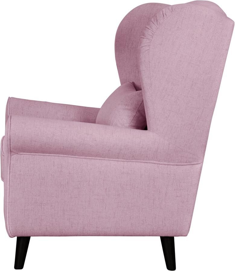 Home affaire Fauteuil Ohrensessel CHISTELLE optioneel met poef met golfondersteuning afmetingen: b d h: 81 87 99 cm - Foto 2