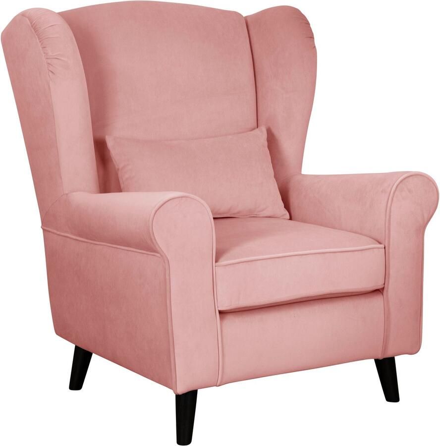 Home affaire Fauteuil Ohrensessel CHISTELLE optioneel met poef met golfondersteuning afmetingen: b d h: 81 87 99 cm - Foto 5