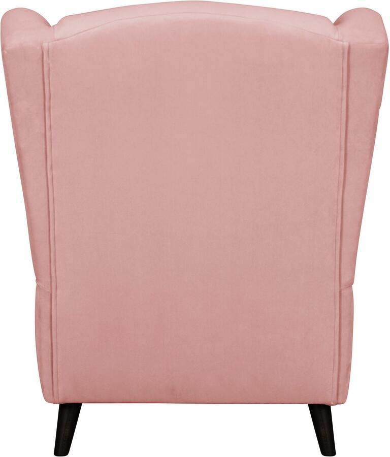 Home affaire Fauteuil Ohrensessel CHISTELLE optioneel met poef met golfondersteuning afmetingen: b d h: 81 87 99 cm - Foto 2