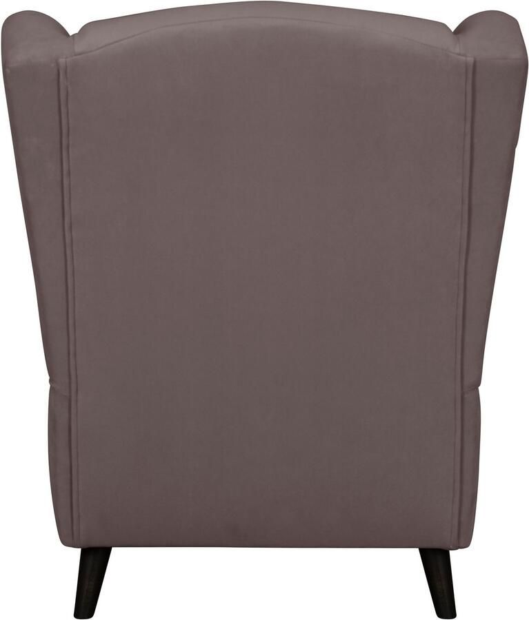 Home affaire Fauteuil Ohrensessel CHISTELLE optioneel met poef met golfondersteuning afmetingen: b d h: 81 87 99 cm - Foto 2