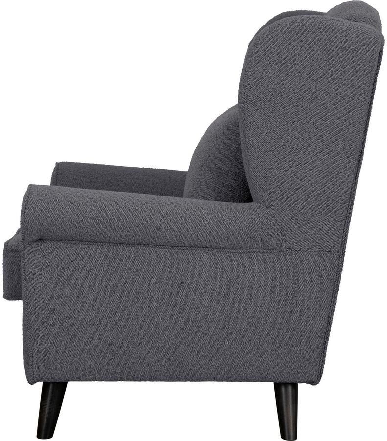 Home affaire Fauteuil Ohrensessel CHISTELLE optioneel met poef met golfondersteuning afmetingen: b d h: 81 87 99 cm
