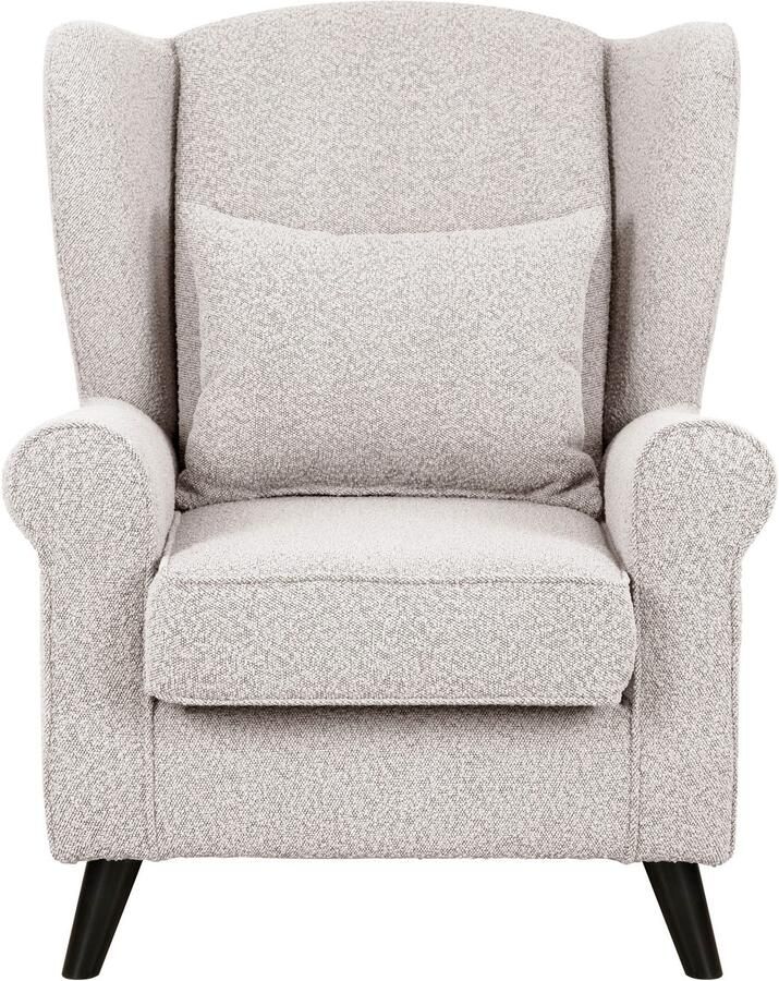 Home affaire Fauteuil Ohrensessel CHISTELLE optioneel met poef met golfondersteuning afmetingen: b d h: 81 87 99 cm - Foto 3