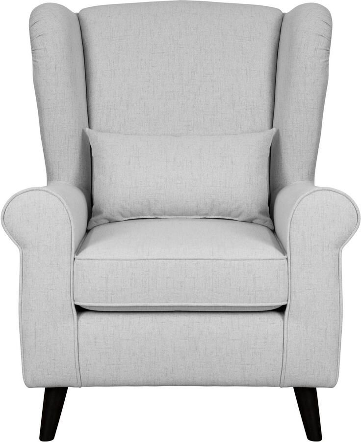 Home affaire Fauteuil Ohrensessel CHISTELLE optioneel met poef met golfondersteuning afmetingen: b d h: 81 87 99 cm - Foto 4