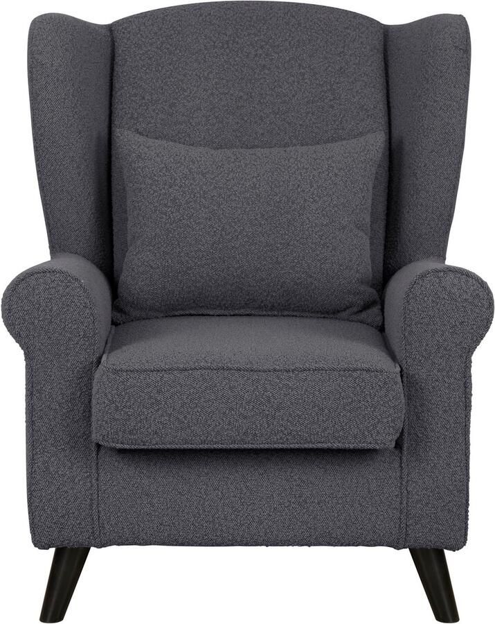 Home affaire Fauteuil Ohrensessel CHISTELLE optioneel met poef met golfondersteuning afmetingen: b d h: 81 87 99 cm - Foto 3