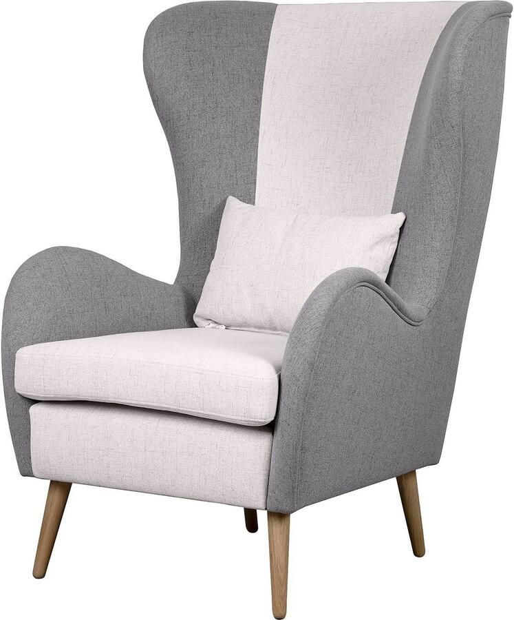 Home affaire Fauteuil Salla bekleding bouclé of fijne structuur oorschelp fauteuil naar keuze met of zonder hocker grote fauteuil: afm. bxdxh: 78x94x118cm - Foto 7