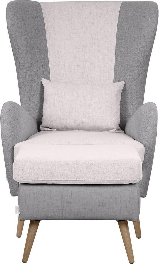 Home affaire Fauteuil Salla bekleding bouclé of fijne structuur oorschelp fauteuil naar keuze met of zonder hocker grote fauteuil: afm. bxdxh: 78x94x118cm - Foto 13