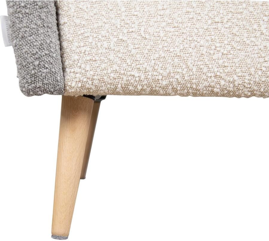 Home affaire Fauteuil Salla bekleding bouclé of fijne structuur oorschelp fauteuil naar keuze met of zonder hocker grote fauteuil: afm. bxdxh: 78x94x118cm - Foto 4